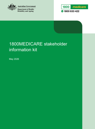 Stakeholder kit providing information about the 1800MEDICAREservice.