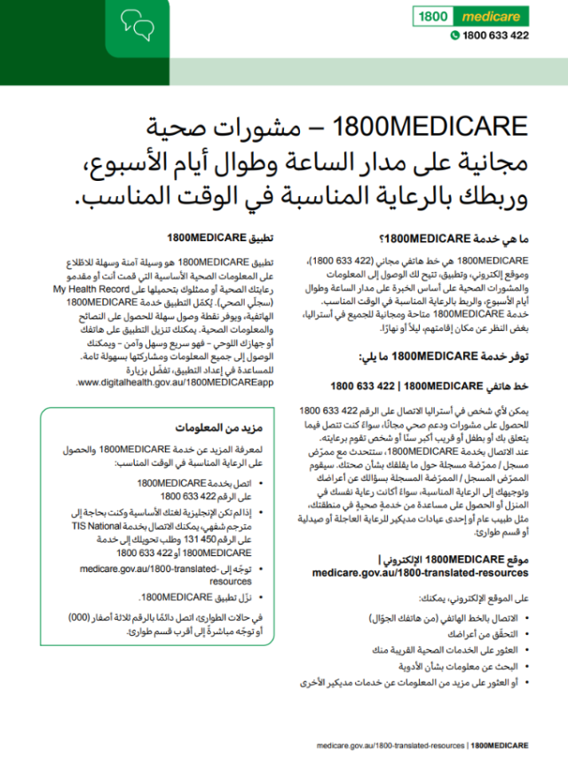 Fact sheet about the 1800MEDICARE service